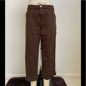 Cherokee Brown Stretch 5 Pocket Crop Capri Pants